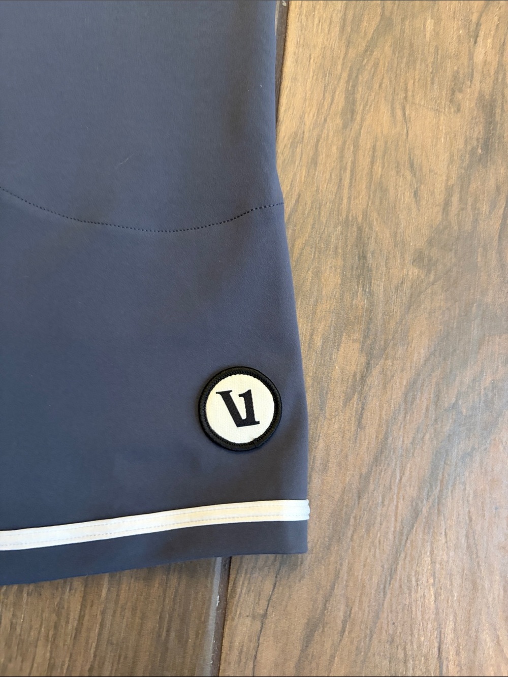 NWT Vuori Volley dress in azure blue featuring white trim and a built in bra - Picture 5 of 9